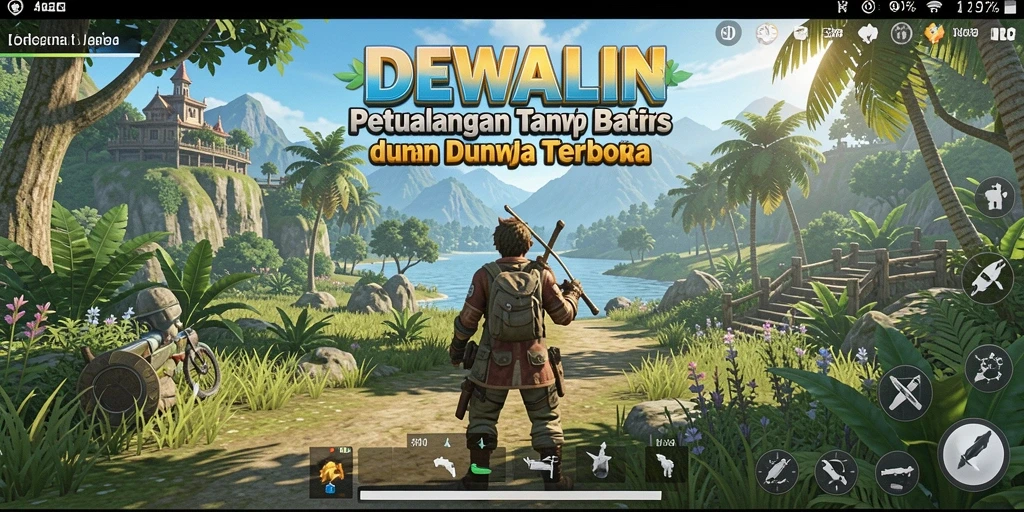 Tampilan gameplay DEWALIN yang menakjubkan dalam dunia terbuka.
