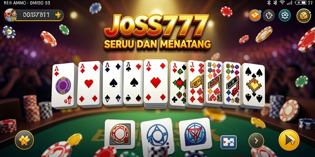 Screenshot utama JOSS777 menampilkan gameplay seru dalam permainan Domino.