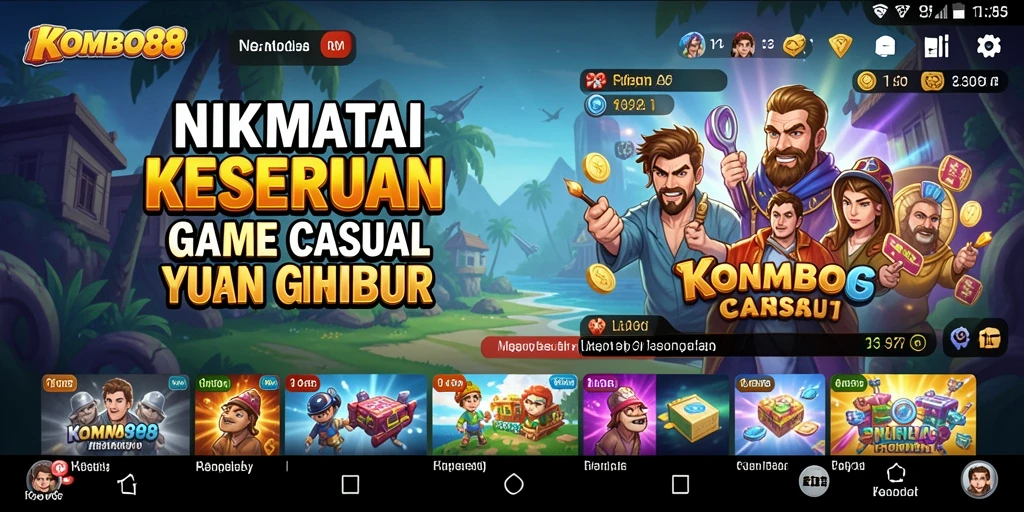 Tampilan gameplay KOMBO88 yang menarik dan ceria.