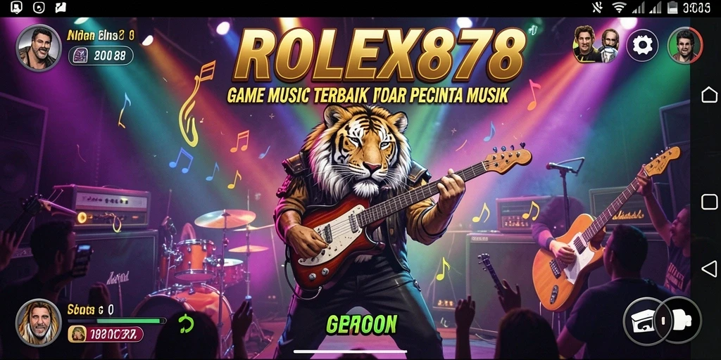 Screenshot gameplay <strong>ROLEX878</strong> yang menunjukkan pengalaman bermain musik yang seru.