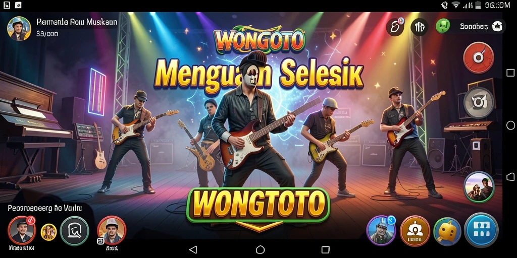 Screenshot gameplay WONGTOTO yang menarik dengan musik interaktif.