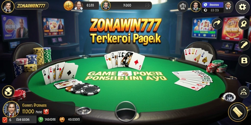 Tampilan gameplay poker menarik dari ZONAWIN777.
